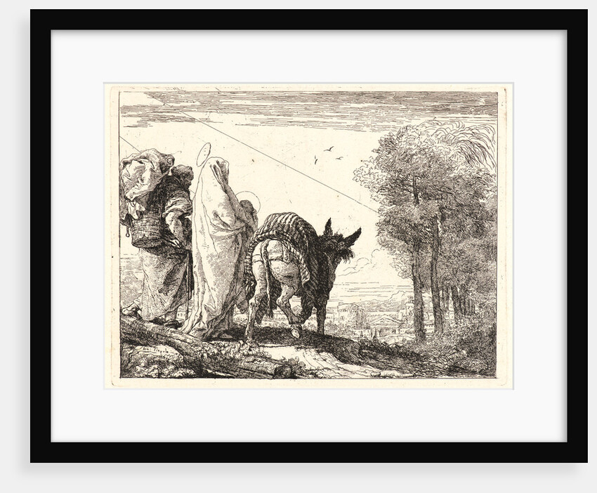 The Flight with the Holy Family at the Left, 1750-1753 by Giovanni Domenico Tiepolo