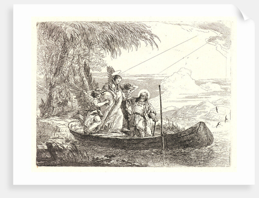 The Madonna, Child and Angels Entering the Boat, 1750-1753 by Giovanni Domenico Tiepolo