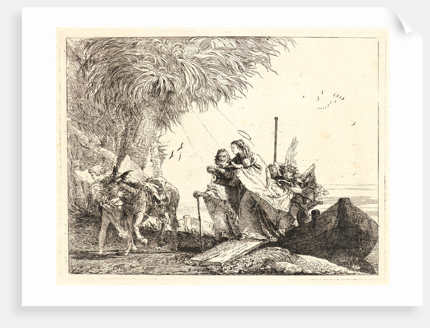 The Holy Family Disembarking, 1750-1753 by Giovanni Domenico Tiepolo