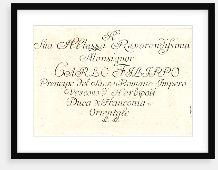 Dedication from Picturesque Ideas on the Flight Into Egypt, 1750-1753 by Giovanni Domenico Tiepolo