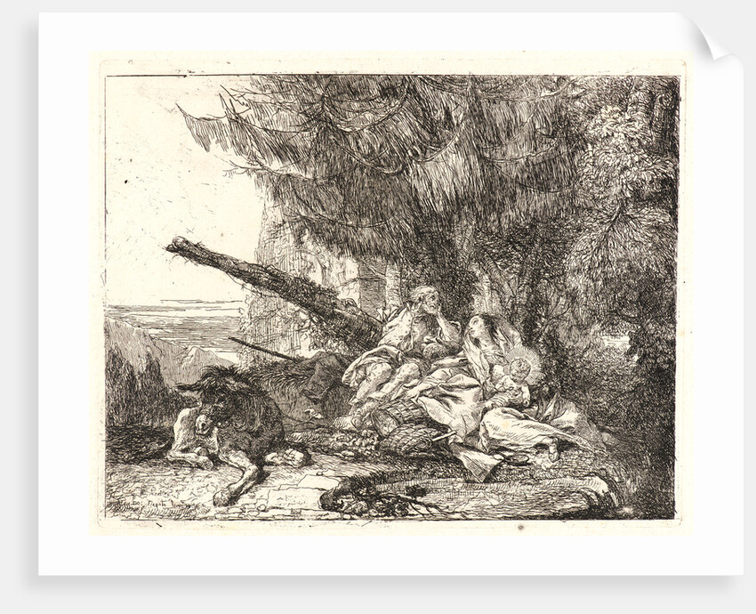The Rest on the Flight, 1750- 1753 by Giovanni Domenico Tiepolo