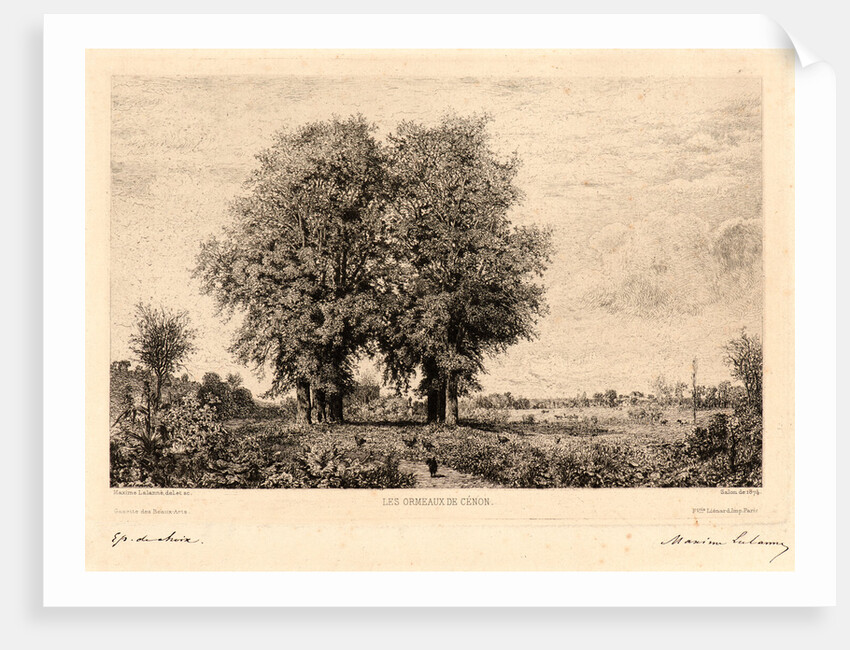 The Elms of Cenon (Les Ormeaux de Cénon), 19th century by Maxime Lalanne
