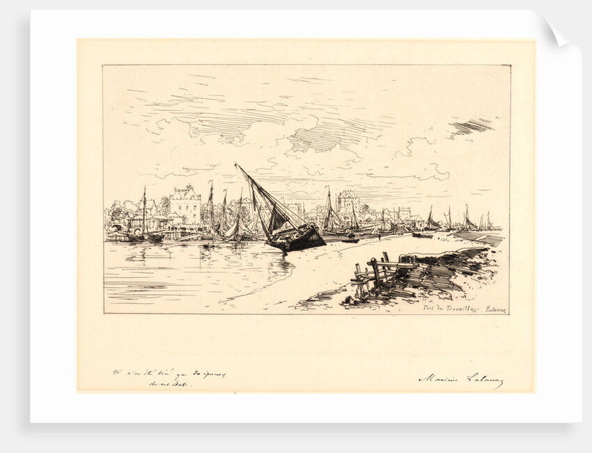 Port de Trouville, 19th century by Maxime Lalanne