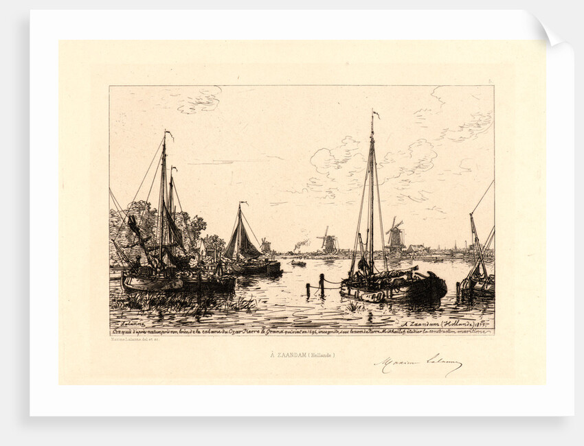 À Zaandam (Hollande), 1877 by Maxime Lalanne