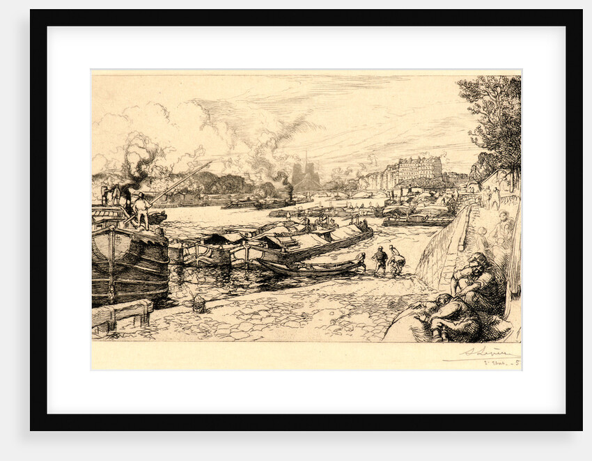 Les Bords de la Seine, by Auguste Louis Lepère
