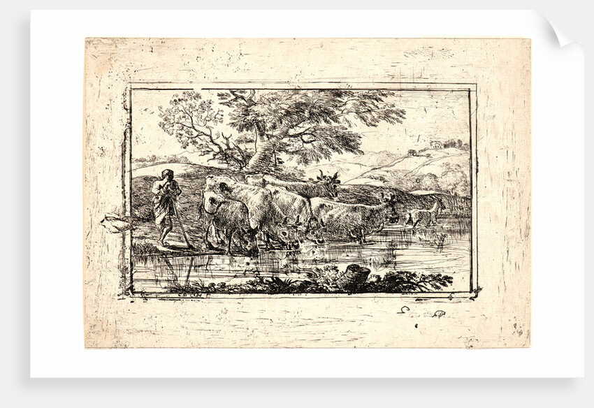 Cattle Drinking, 17th century by Claude Lorrain