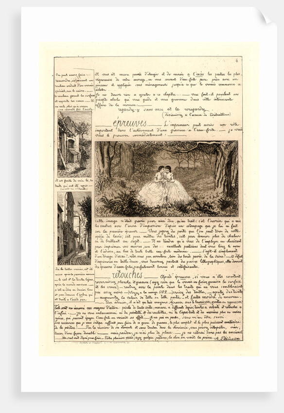 Letter on the Elements of Etching, fourth sheet, 1864 by Adolphe Martial Potémont