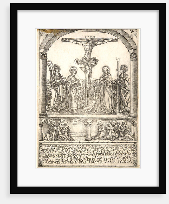 Christ on the Cross with the Virgin and St. Afra, St. John, and St. Ulrich, 16th century by Hans Rogel