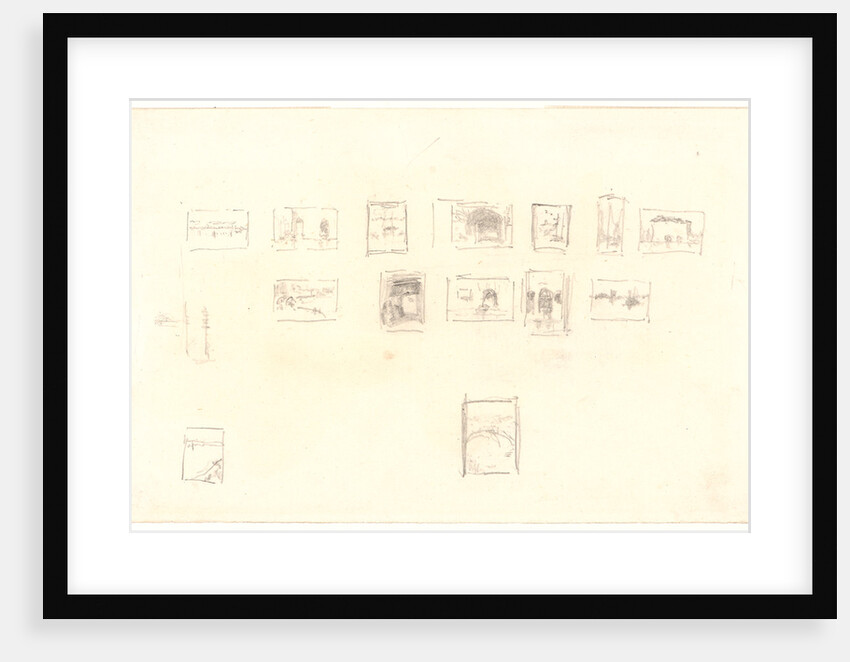 Sketch for the Selection and Arrangement of Whistler's First Venice Set, ca. 1879-1880 by James McNeill Whistler