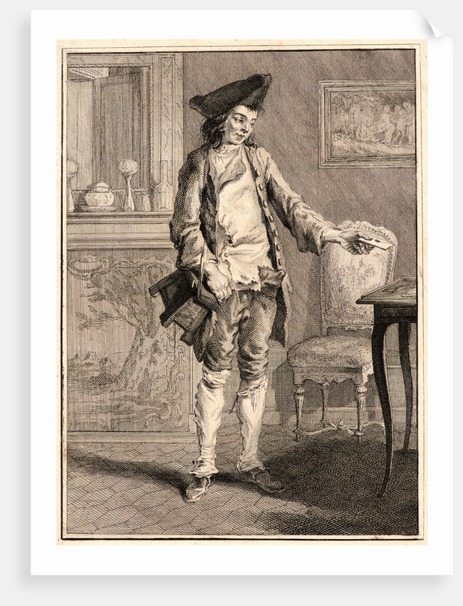 Postman Delivering a Letter, 1768 by Jean-Baptiste Tilliard
