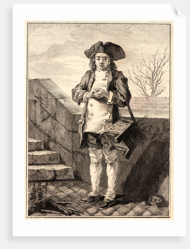 Shoe Black (by a wall), 1768 by Jean-Baptiste Tilliard