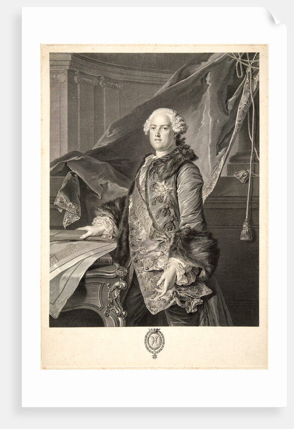 Portrait of Abel-Franc¸ois Poisson, Marquis de Vadiéres, later Marquis de Marigny 172?-1781, 1761 by Johann Georg Wille