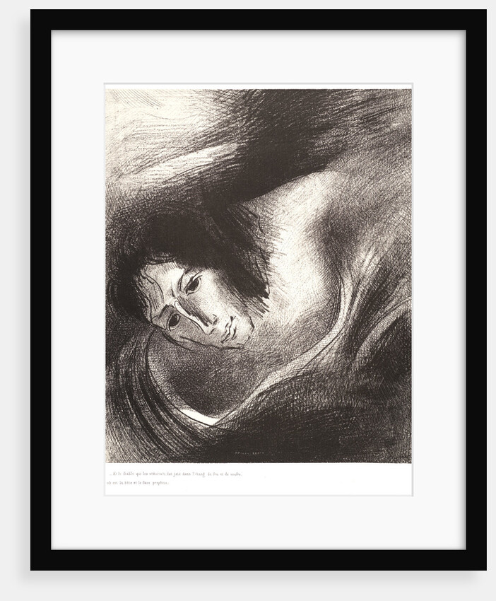 And the devil that deceived them was cast into the lake of fire and brimstone, where the beast and the false prophet are by Odilon Redon