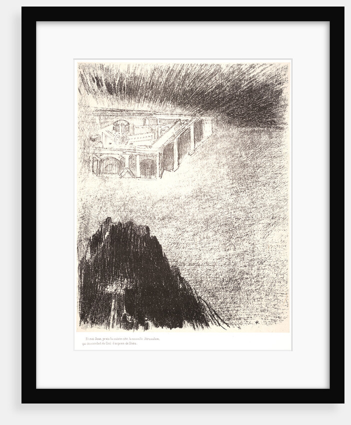And I John saw the holy city, new Jerusalem, coming down from God out of heaven, 1899 by Odilon Redon