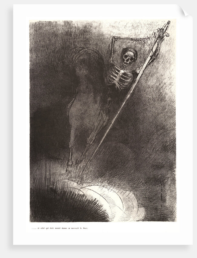 And his name that sat on him was Death, 1899 by Odilon Redon