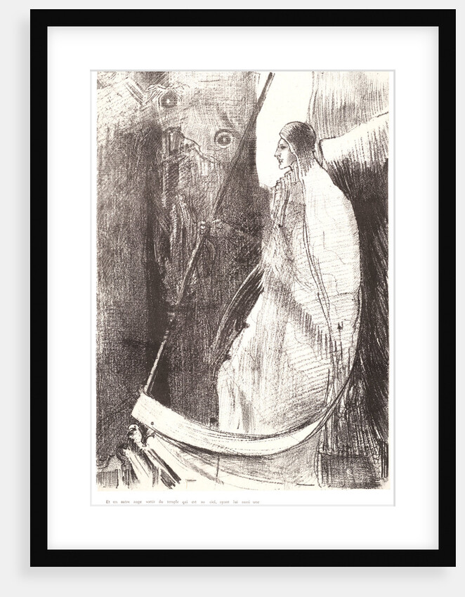 And another angel came out of the temple which is in heaven, and he also having a sharp sickle, 1899 by Odilon Redon