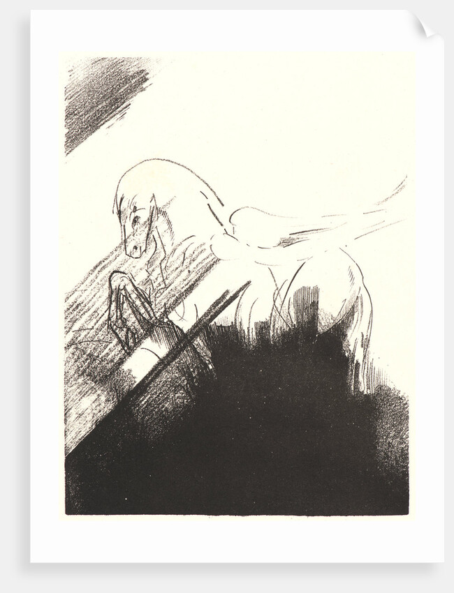 Winged Horse (Cheval ailé), 1894 by Odilon Redon