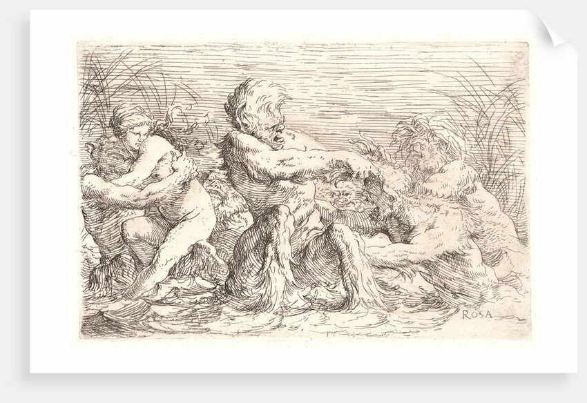 Combat of Tritons with Naiade, 17th century by Salvator Rosa