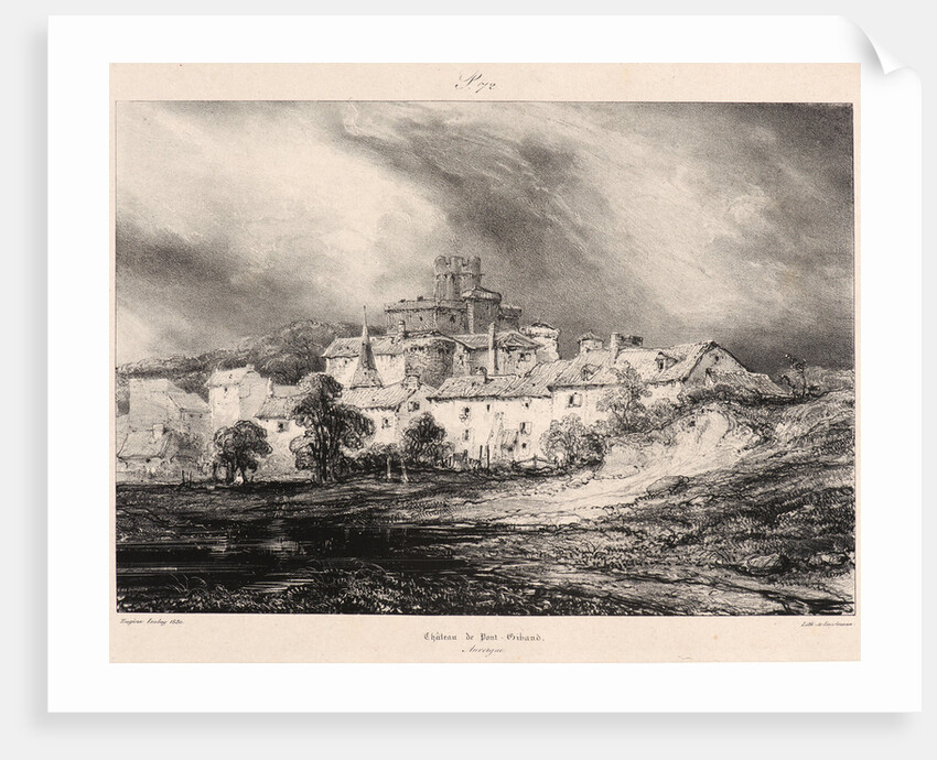Château de Font-Gibaud, 1830 by Eugène Isabey