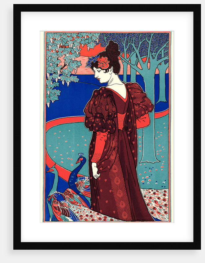 Woman with Peacocks (La Femme au Paon), ca. 1897 by Louis John Rhead