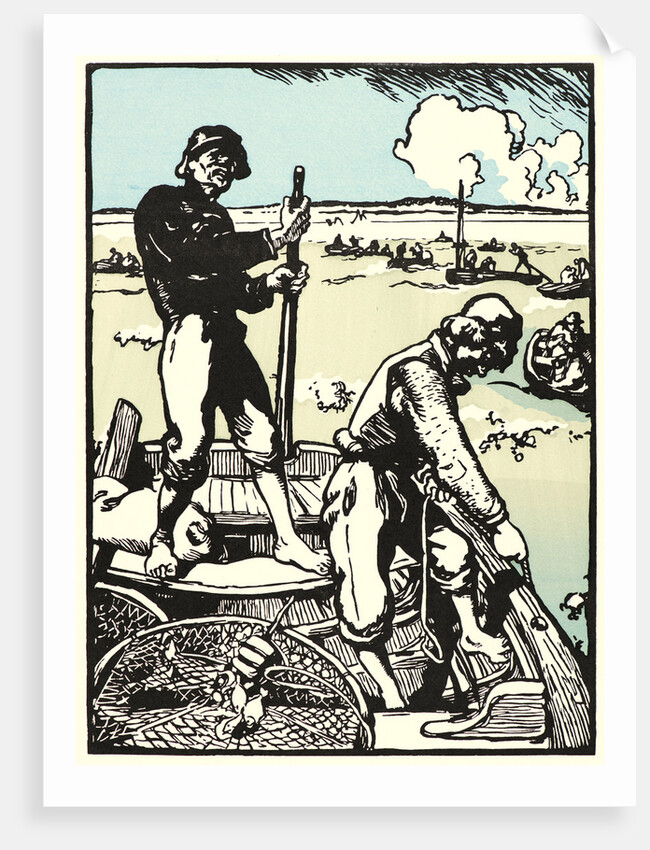 Loups de Mer (Shrimp Fishermen), 1898 by Auguste Louis Lepère