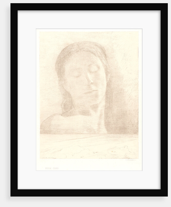 Closed Eyes (Yeux clos), 1890 by Odilon Redon