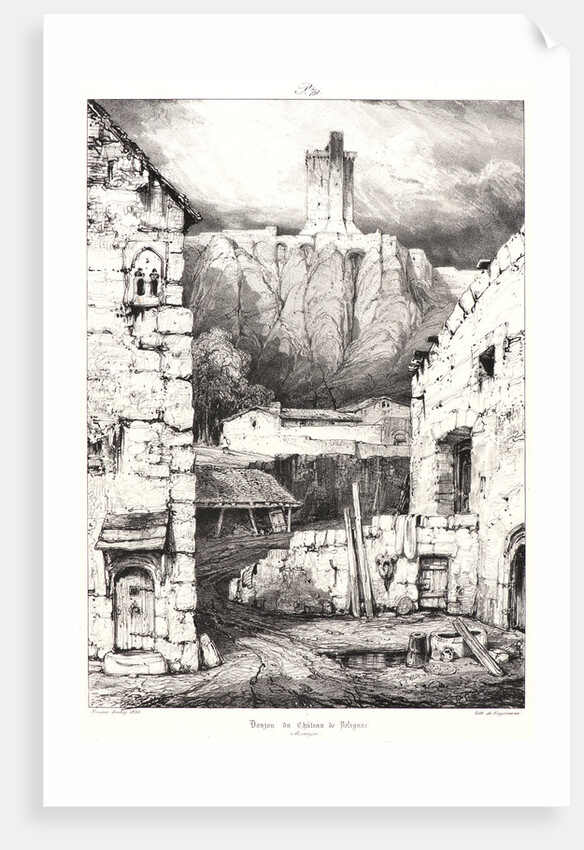 Donjon du Chateau de Polignac, 1830 by Eugène Isabey