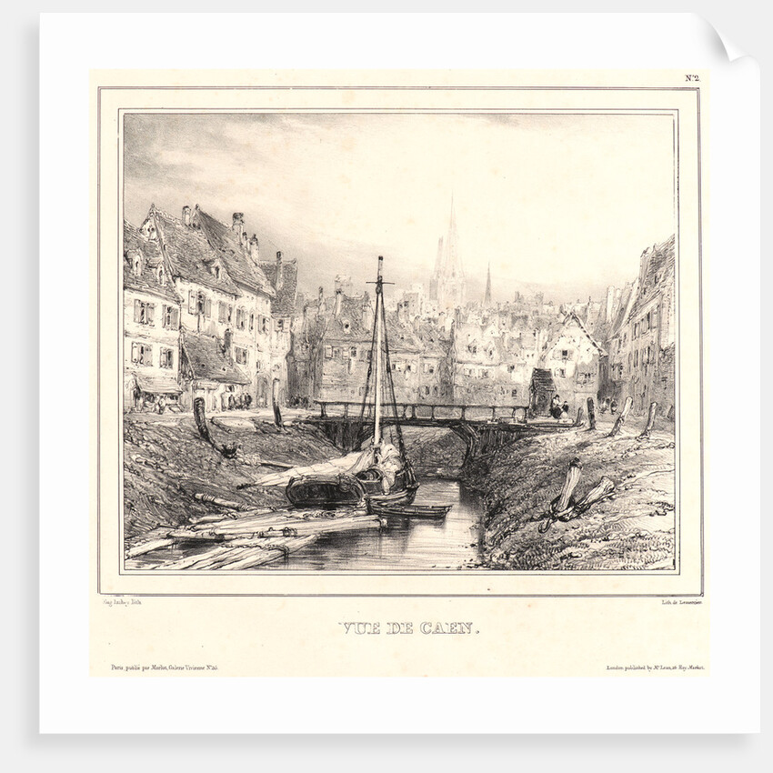 Vue de Caën, 1832 by Eugène Isabey