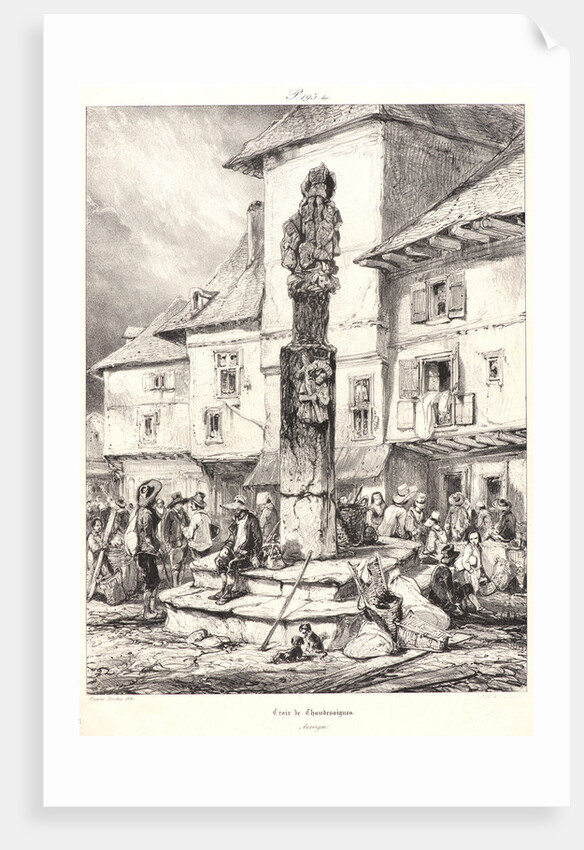 Croix de Chaudesaigues, 1831 by Eugène Isabey