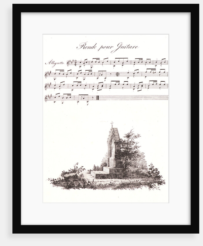 A Pen Drawing and Musical Notes, from Receuil Papryographique, 1820 by Alois Senefelder