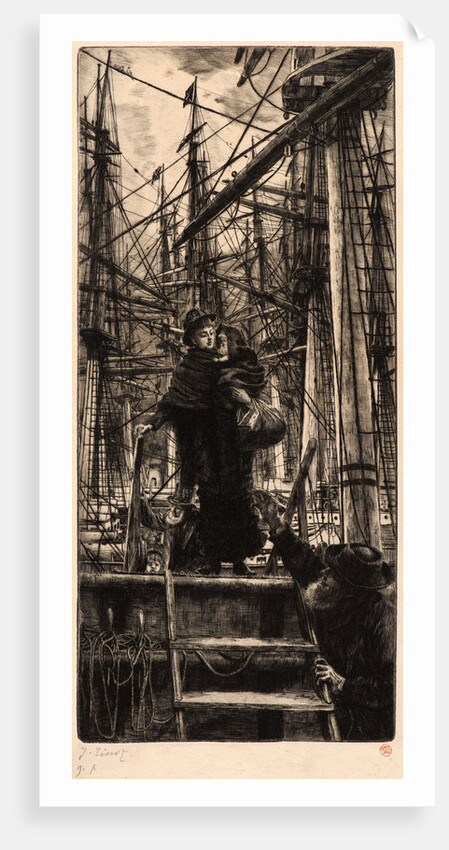 Emigrants (Woman with Child Disembarking from Sailboat), 1880 by James Tissot