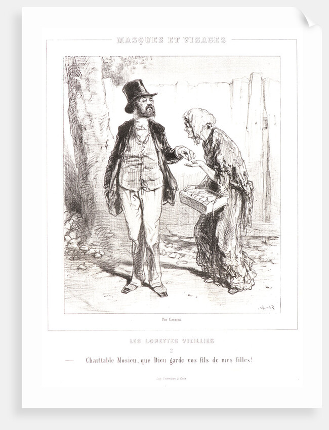 Charitable sir, may God save your sons from my daughters by Paul Gavarni