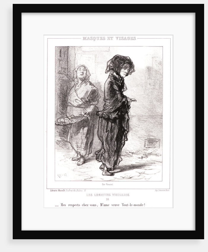 I express my condolences, Madame, widow of the world by Paul Gavarni