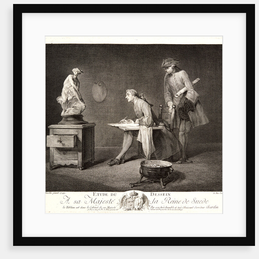 The Drawing Lesson (Étude du Dessen), ca. 1757 by Jacques Philippe Le Bas