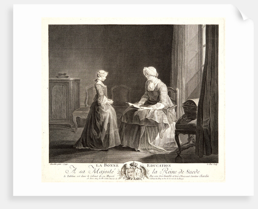 The Right Education (La Bonne Éducation), ca. 1757 by Jacques Philippe Le Bas