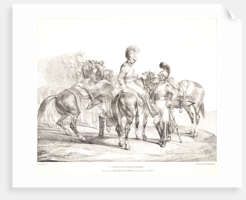 A Party of Life Guards, 1821 by Théodore Géricault
