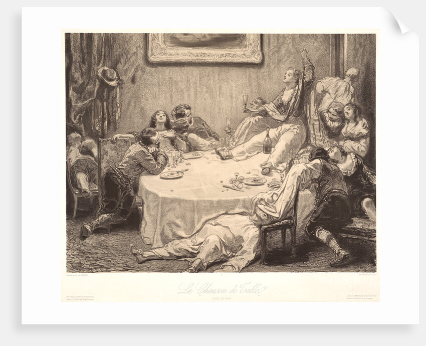 La Chanson de Table, 1852 by Paul Gavarni