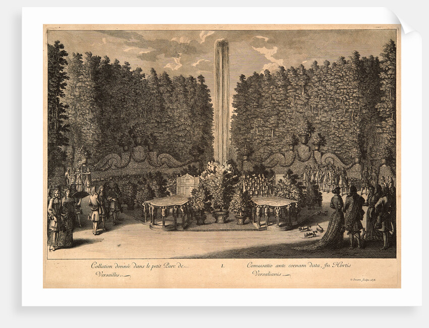 Collation donne dans le petit Parc de Versailles, 1678 by Jean Le Pautre