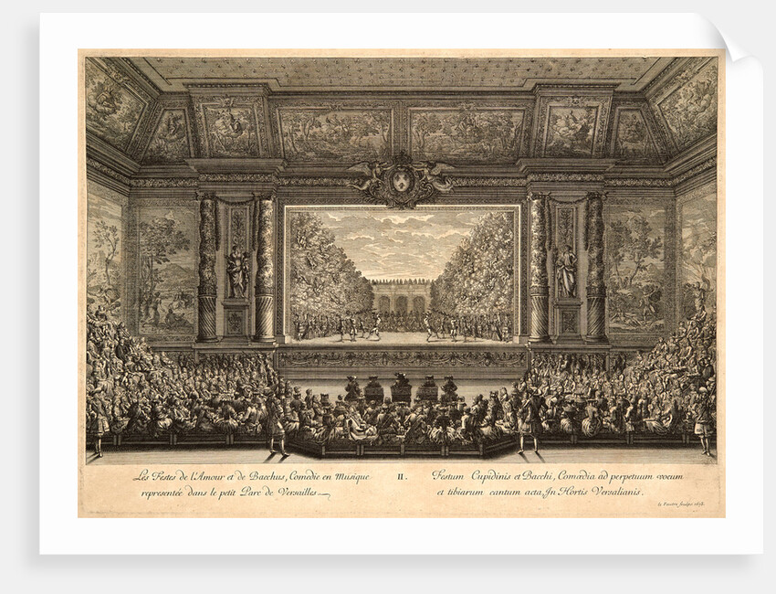 Les festes de l'Amour et de Bacchus, Comedie en musique representée dans le petit Parc de Versailles, 1678 by Jean Le Pautre