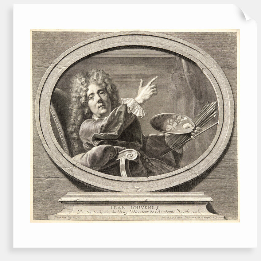 Portrait of Jean Jouvenet, Painter to the King, Director of the Royal Academy, 1707 by Antoine Trouvain
