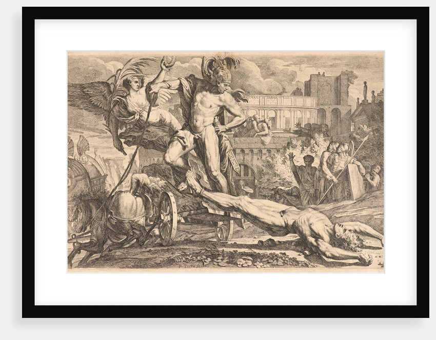 Achilles Dragging the Body of Hector around the Walls of Troy, ca. 1648 by Pietro Testa