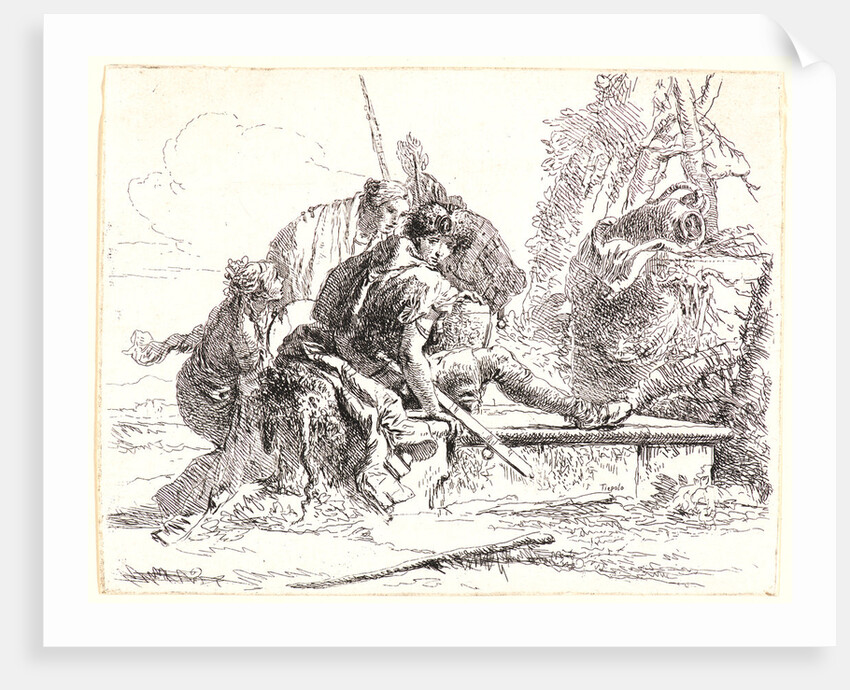 Two Soldiers and Two Women, ca. 1750 by Giovanni Battista Tiepolo