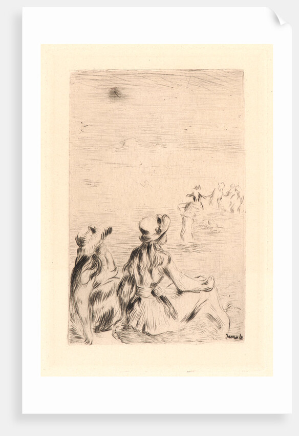 Sur la plage, a Berneval, ca. 1892 by Pierre-Auguste Renoir