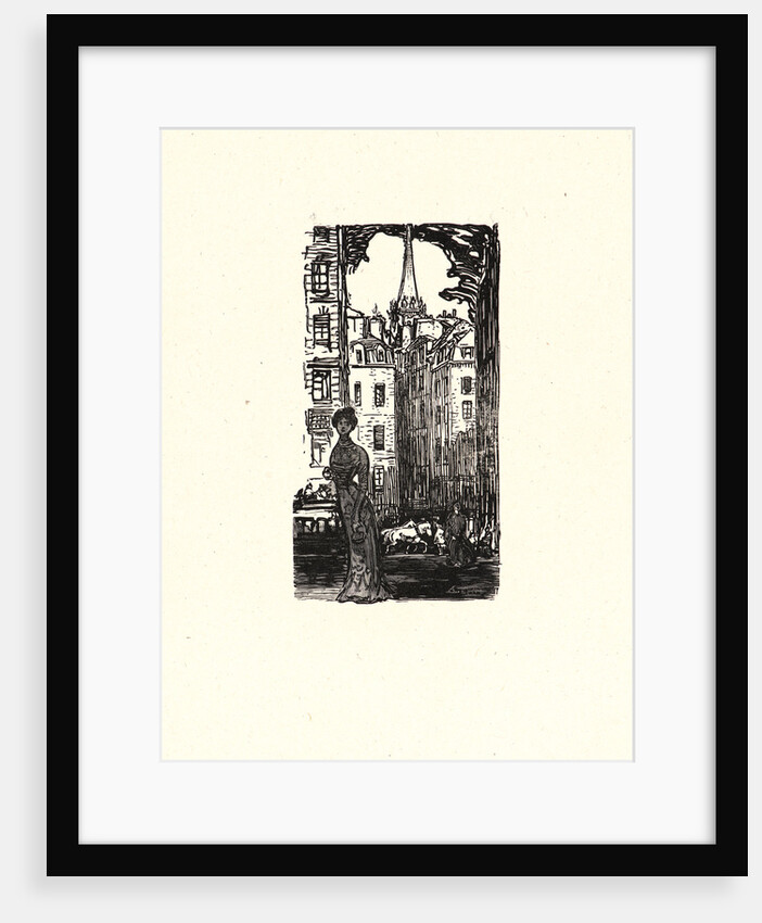 Image from La Bièvre, Les Gobelins, Saint-Séverin, ca. 1901 by Auguste Louis Lepère