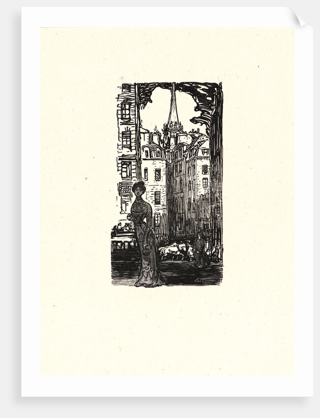 Image from La Bièvre, Les Gobelins, Saint-Séverin, ca. 1901 by Auguste Louis Lepère
