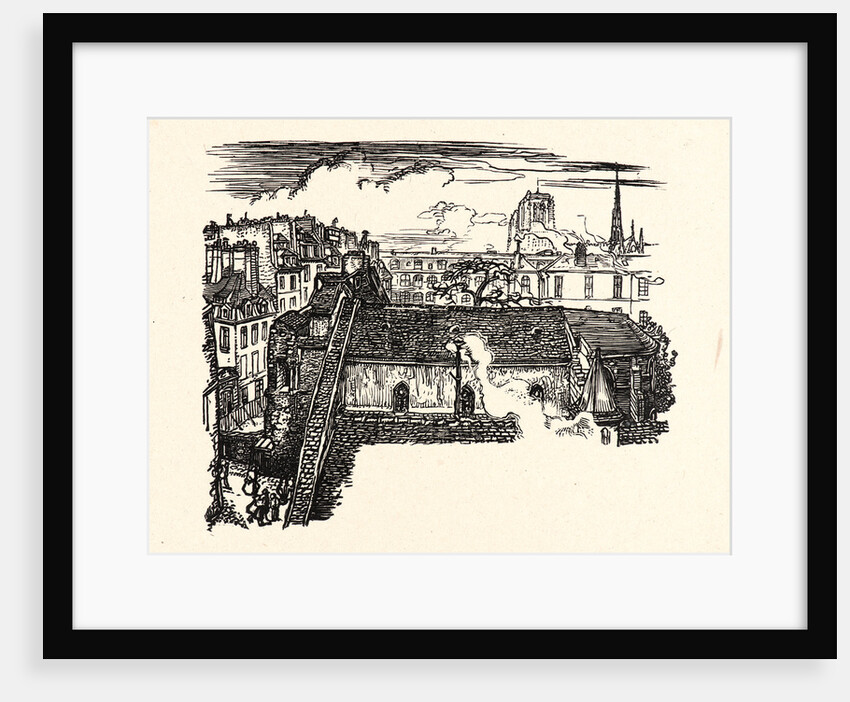 Image from La Bièvre, Les Gobelins, Saint-Séverin, ca. 1901 by Auguste Louis Lepère