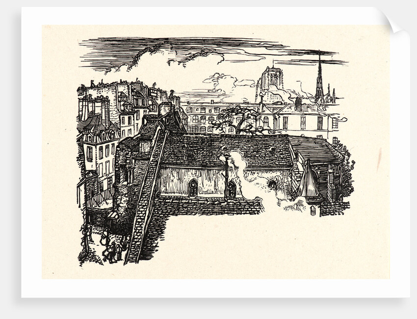 Image from La Bièvre, Les Gobelins, Saint-Séverin, ca. 1901 by Auguste Louis Lepère