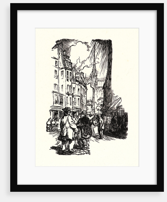 Image from La Bièvre, Les Gobelins, Saint-Séverin, ca. 1901 by Auguste Louis Lepère