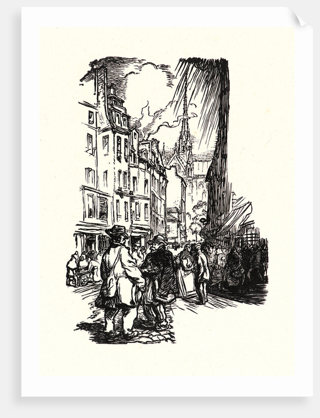 Image from La Bièvre, Les Gobelins, Saint-Séverin, ca. 1901 by Auguste Louis Lepère