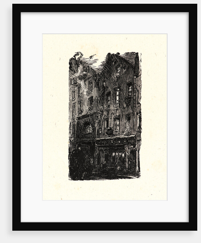 Image from La Bièvre, Les Gobelins, Saint-Séverin, ca. 1901 by Auguste Louis Lepère